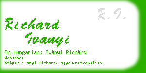 richard ivanyi business card