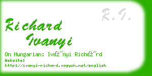 richard ivanyi business card